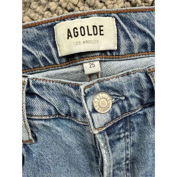 AGOLDE Nico High Rise Slim Jeans - Distressed - Picture 5 of 10